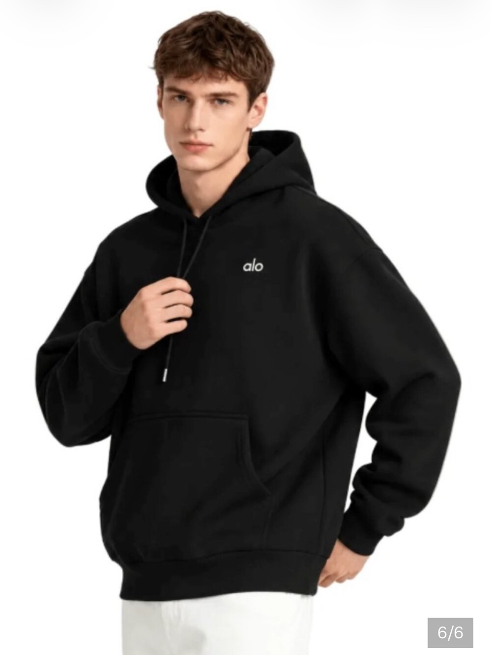 Alo YOGA Hoodie black unisex lounge sweatshirt drawstring nwt XS small large - Picture 3 of 3